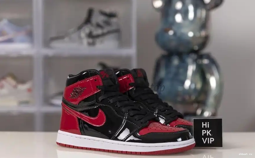 to God retail bred ready retro Patent air jordan 1 materials Pk ship 0512